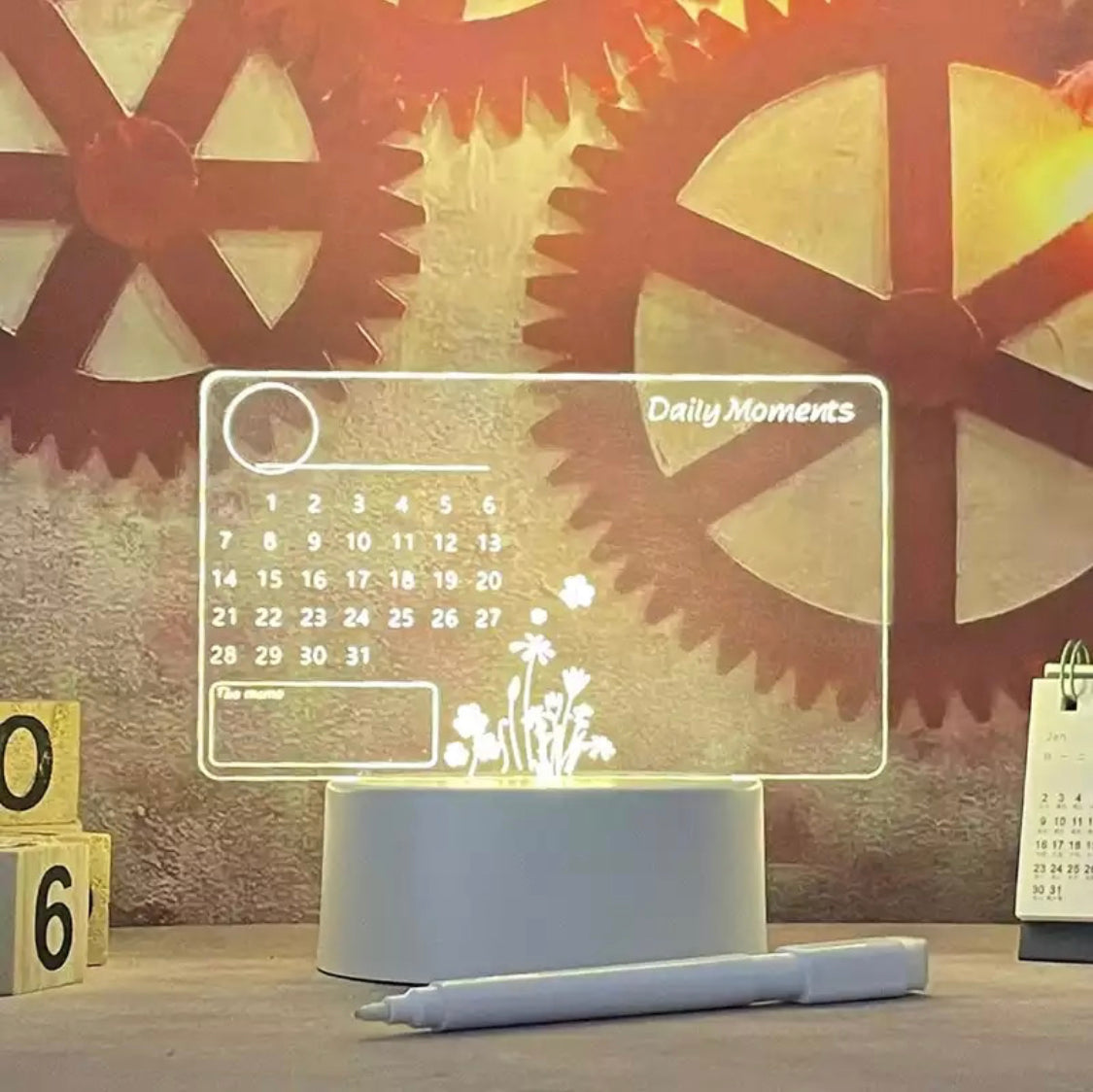 Multifunktionale LED-Notiztafel | Touch-Funktion & Wiederverwendbare Acryloberfläche für Kreative Notizen 0