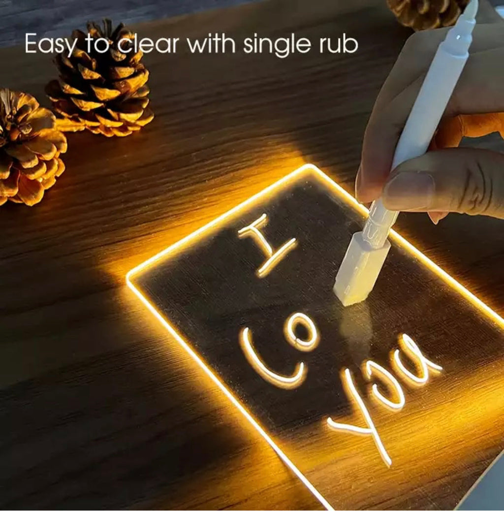 Multifunktionale LED-Notiztafel | Touch-Funktion & Wiederverwendbare Acryloberfläche für Kreative Notizen 2