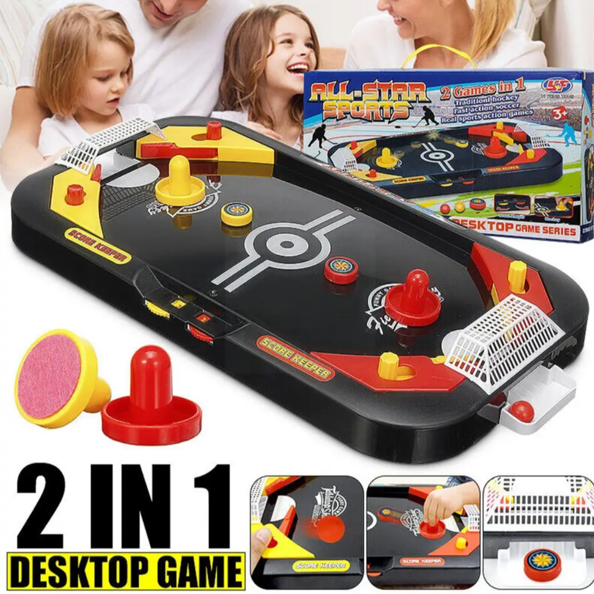 Multifunktionales 2-in-1 Airhockey & Flipper Brett für Spaß und Unterhaltung 0