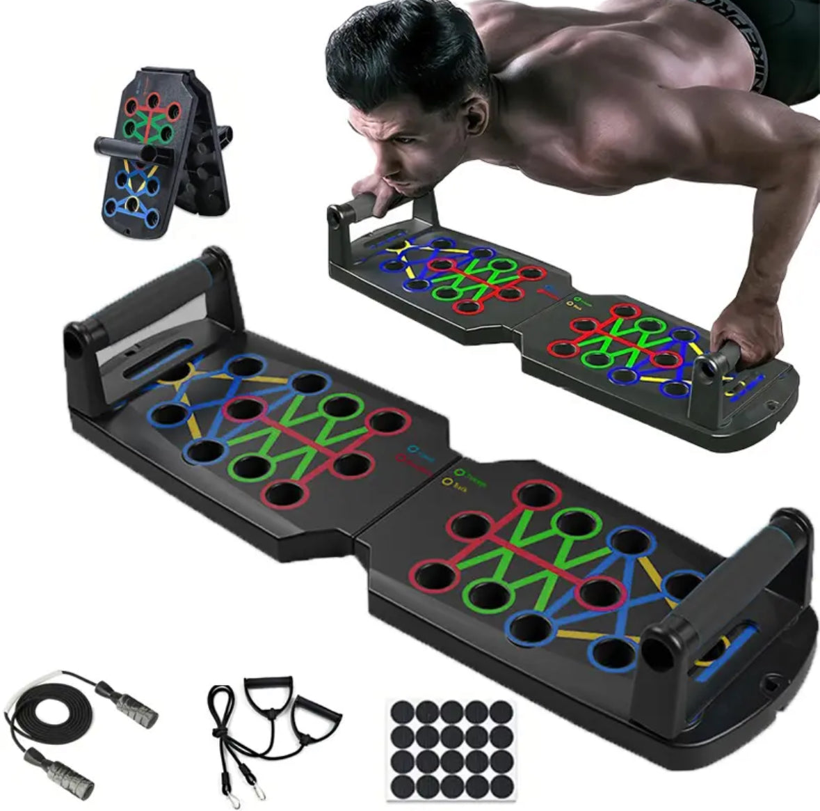 Multifunktionales Faltbares Liegestütz-Brett mit Anti-Rutsch-Oberfläche für effektives Oberkörpertraining 5
