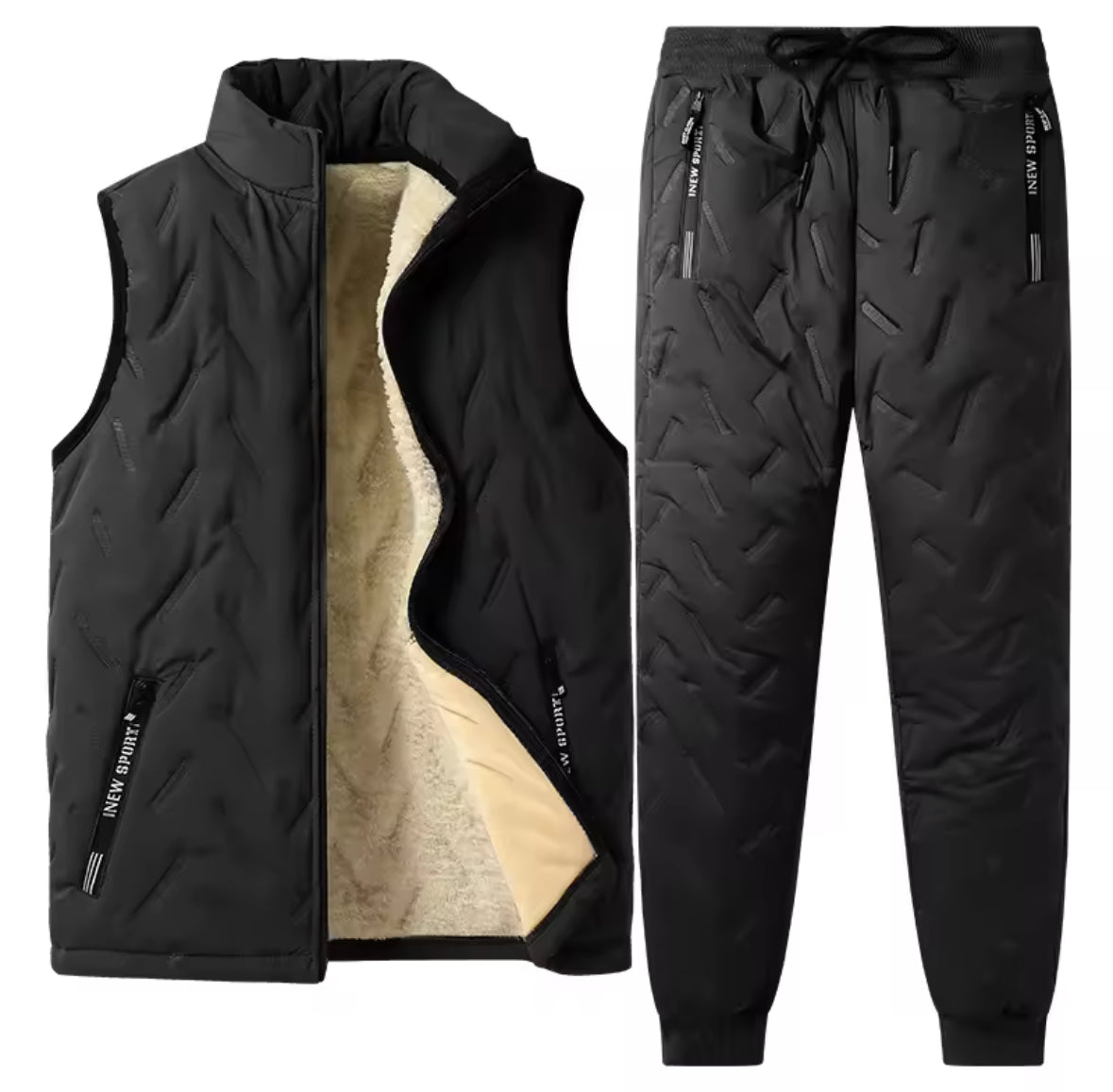 Multifunktionales Winter Set | Gefütterte Jacke, Weste & Hose mit Wasserabweisendem Material | Bequem und Strapazierfähig für Sport und Alltag