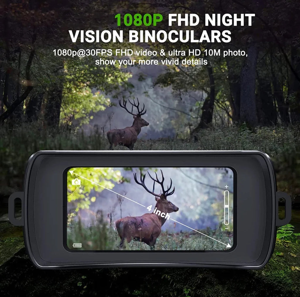 Nachtsicht Fernglas | 5-facher Zoom Nachtsicht Fernglas mit HD Aufnahmefunktion | Klare Sicht bis 300 Meter für Tierbeobachtungen bei Nacht