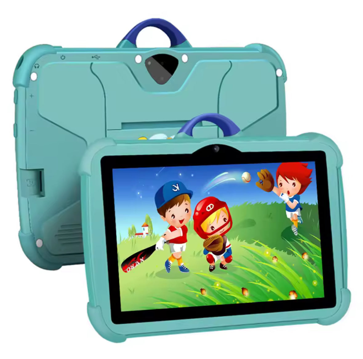 Pädagogisches Kinder Tablet mit HD Kamera & Spritzwasserfestigkeit | 7 Zoll Bildschirm für Lernen und Spielen 0