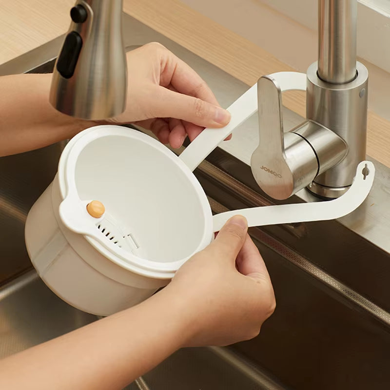 Praktischer Abtropfkorb | Zweiteiliges Filtersystem mit Ein-Klick-Entleerung | Hygienisch für Saubere Küchen und Einfache Nutzung 1