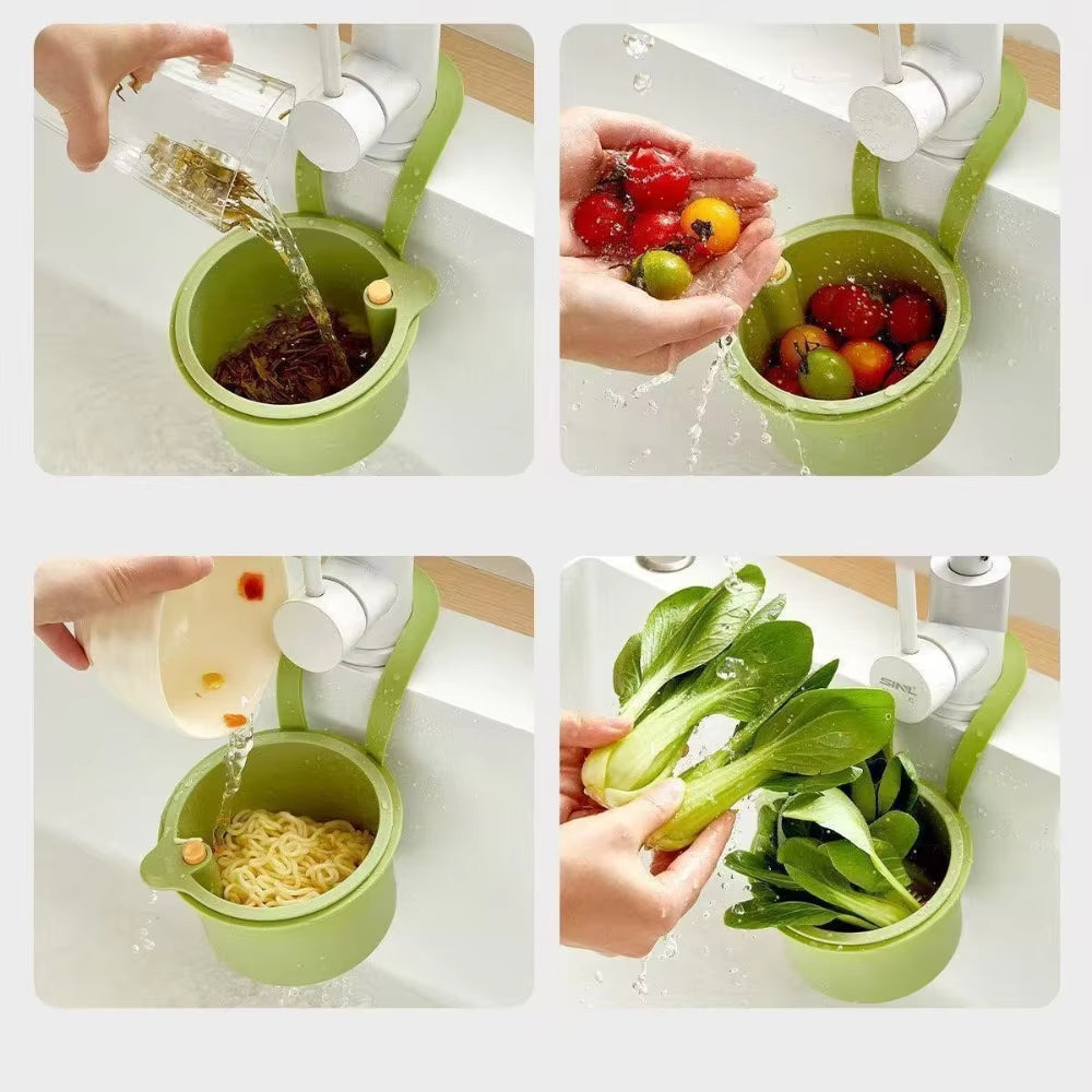 Praktischer Abtropfkorb | Zweiteiliges Filtersystem mit Ein-Klick-Entleerung | Hygienisch für Saubere Küchen und Einfache Nutzung 5