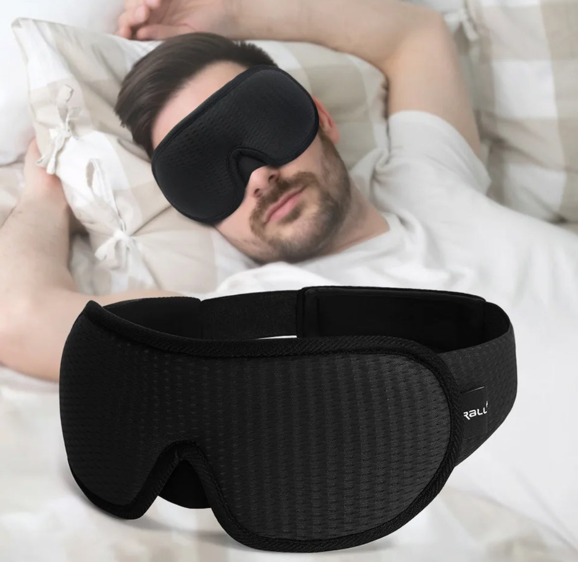 Premium Schlafmaske | Atmungsaktive 3D Schlafmaske mit Ergonomischem Design | Komfortable Entspannung für Erholsame Nächte 1