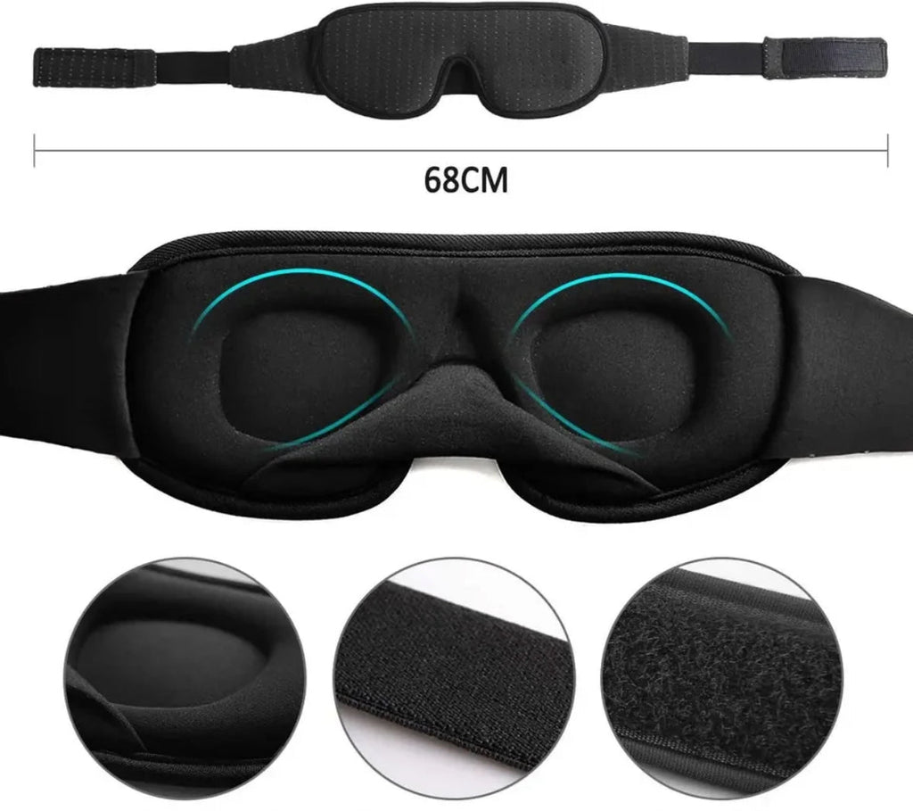 Premium Schlafmaske | Atmungsaktive 3D Schlafmaske mit Ergonomischem Design | Komfortable Entspannung für Erholsame Nächte 2