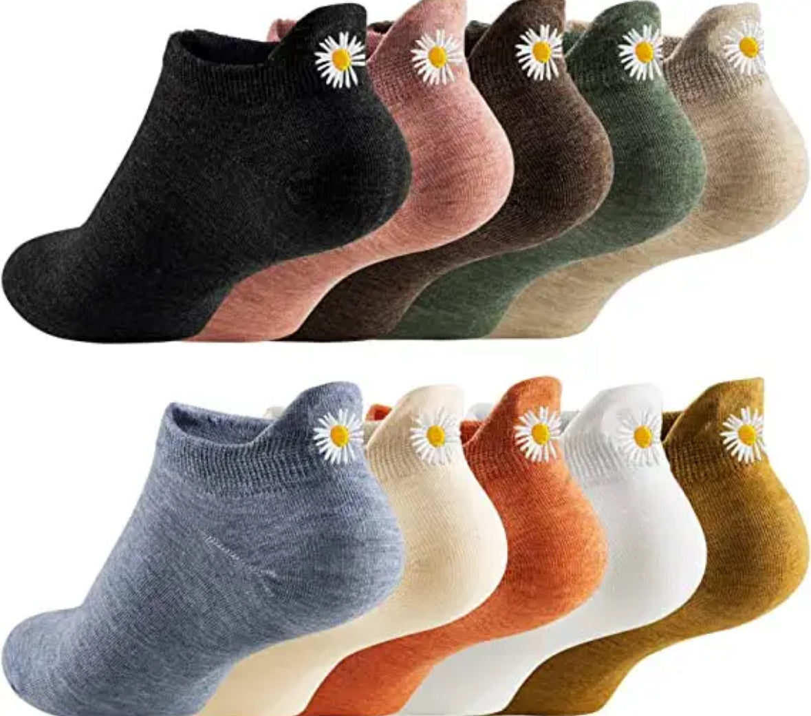Premium Socken | Bestickte Baumwollsocken im 10er Set mit Weichem Material | Einheitsgröße für Stil und Komfort