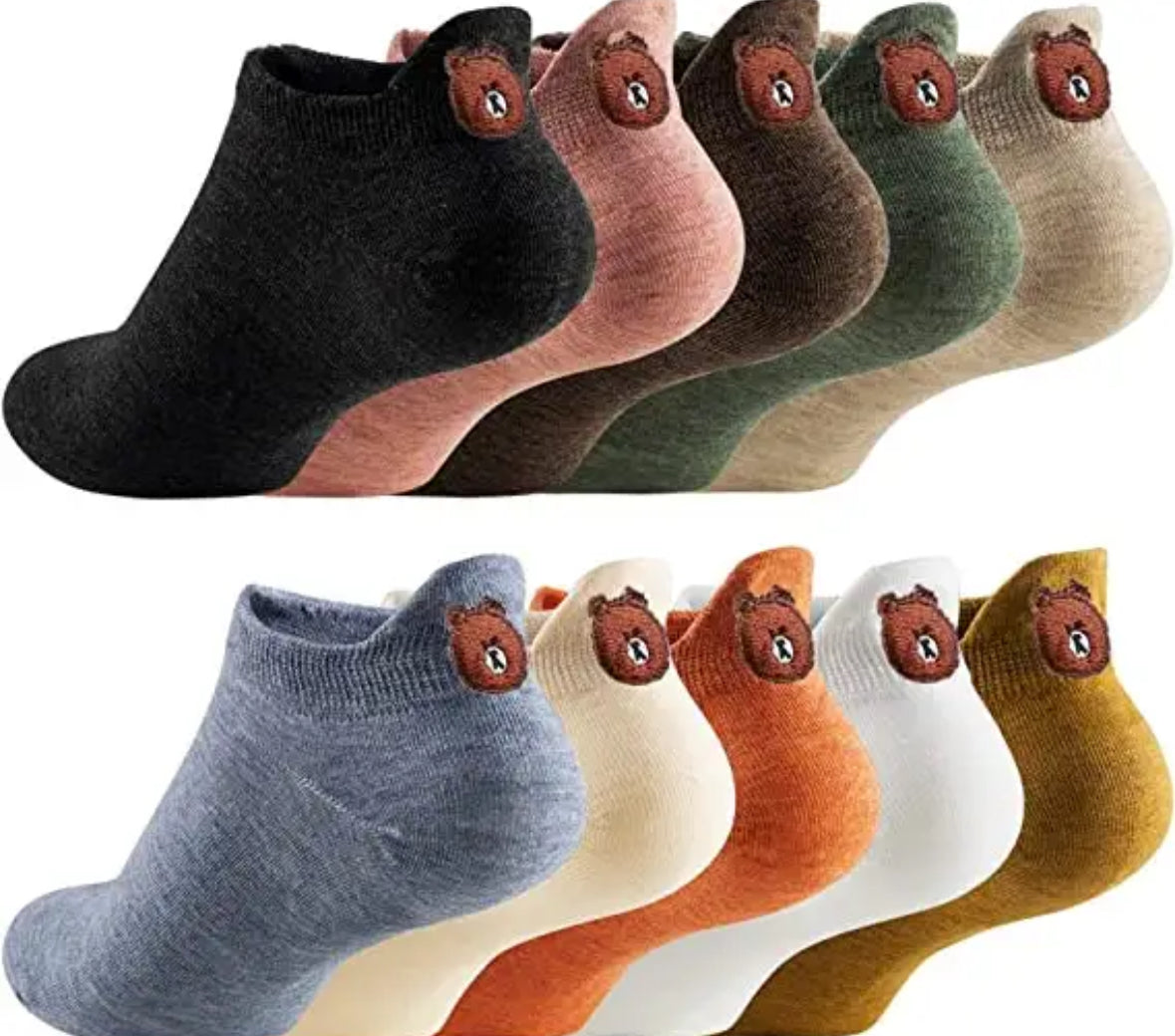 Premium Socken | Bestickte Baumwollsocken im 10er Set mit Weichem Material | Einheitsgröße für Stil und Komfort