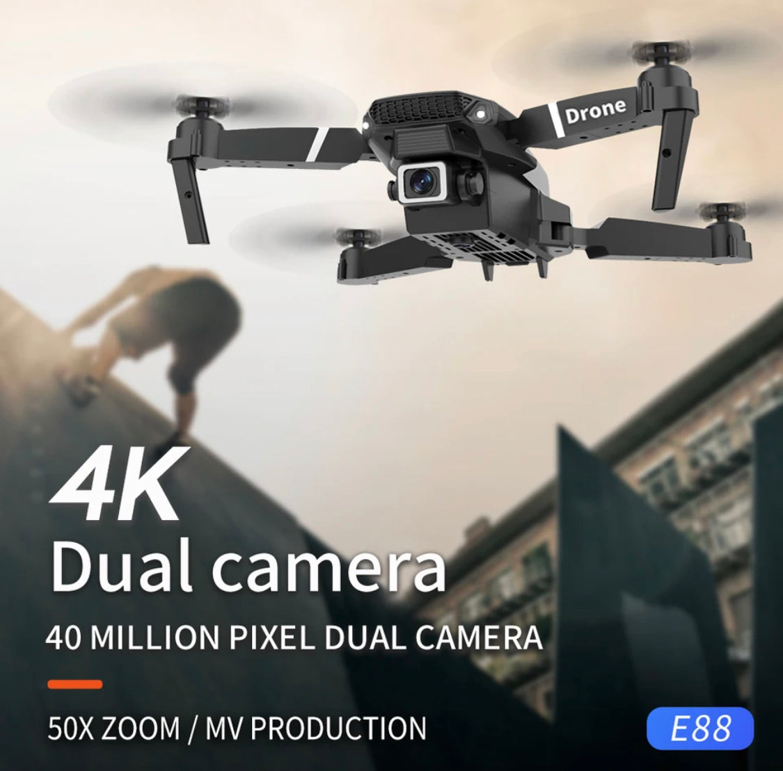 Pro Drohne | WIFI Drohne mit 4K Dual Kamera & Automatischer Flugbahn | Ideal für Einsteiger 1
