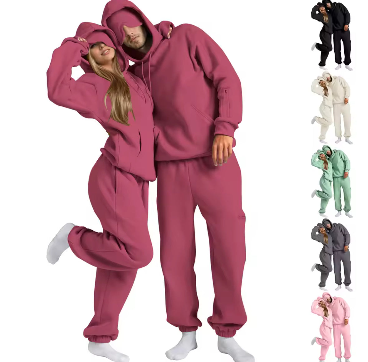 Reise Hoodie mit integrierter Schlafmaske für ultimativen Komfort | Flauschiges Material für entspannte Reisen