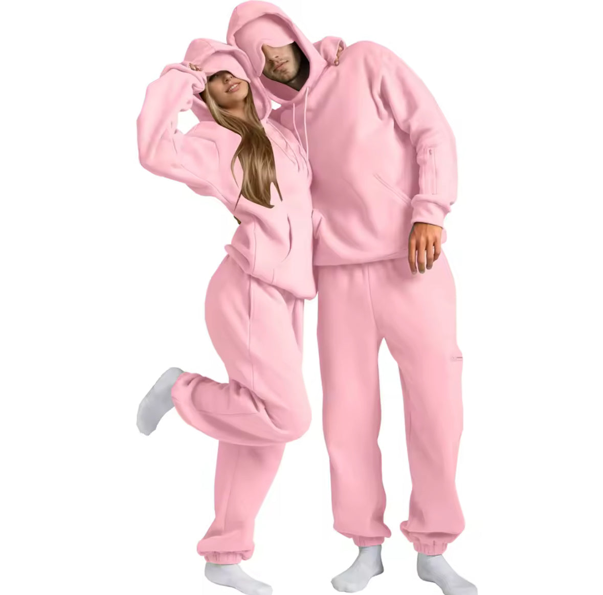 Reise Hoodie mit integrierter Schlafmaske für ultimativen Komfort | Flauschiges Material für entspannte Reisen