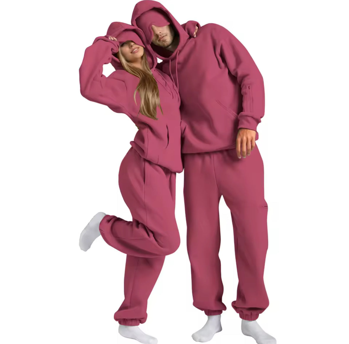 Reise Hoodie mit integrierter Schlafmaske für ultimativen Komfort | Flauschiges Material für entspannte Reisen