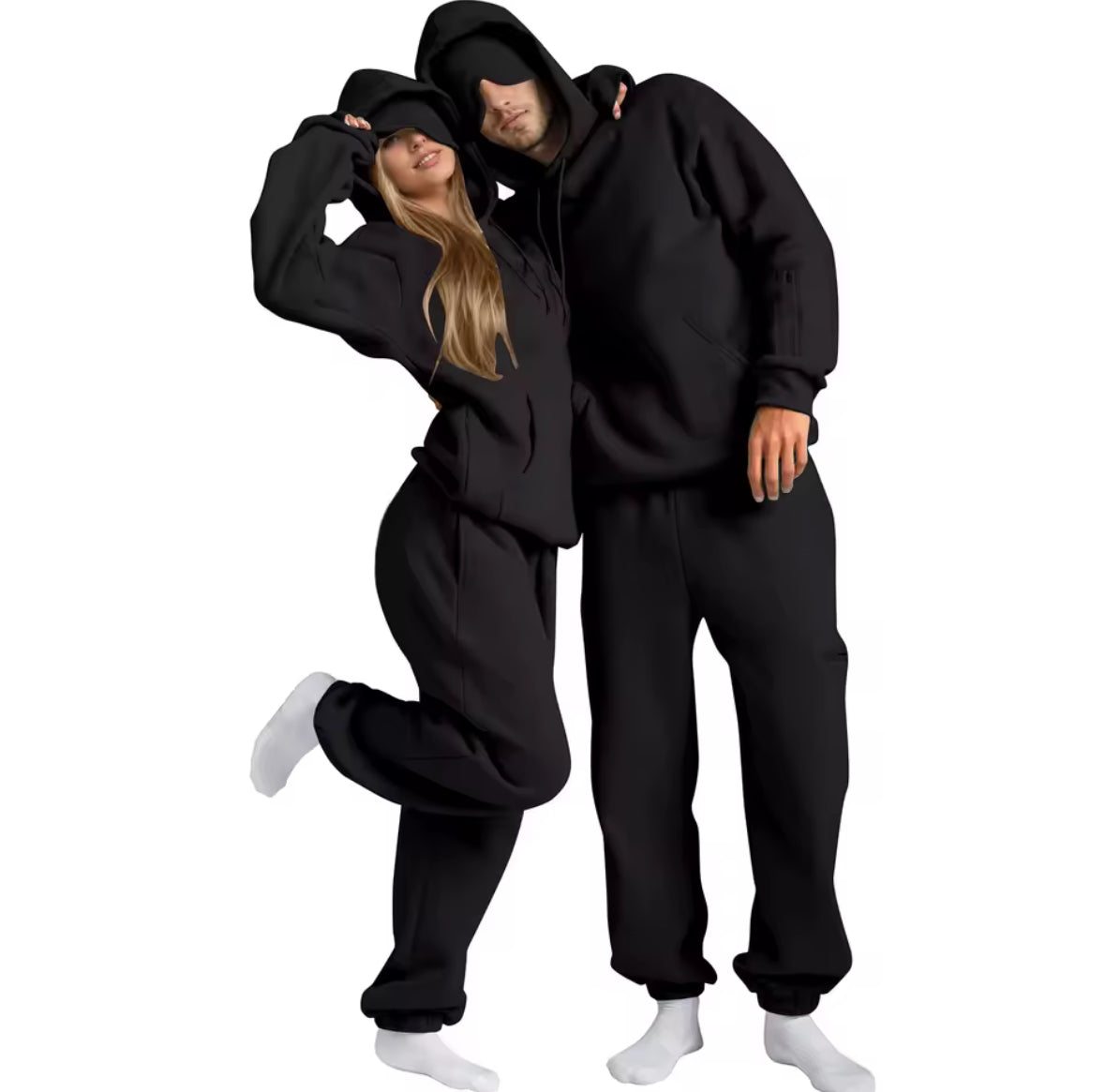 Reise Hoodie mit integrierter Schlafmaske für ultimativen Komfort | Flauschiges Material für entspannte Reisen