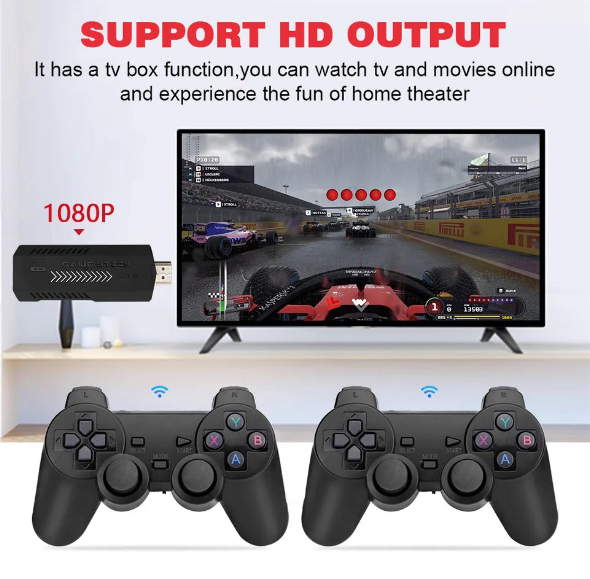 Retro Gaming Konsole | 4K UHD Spielkonsole mit HDMI und Kabellosem Controller | Perfekte Unterhaltung für 2-4 Spieler 3