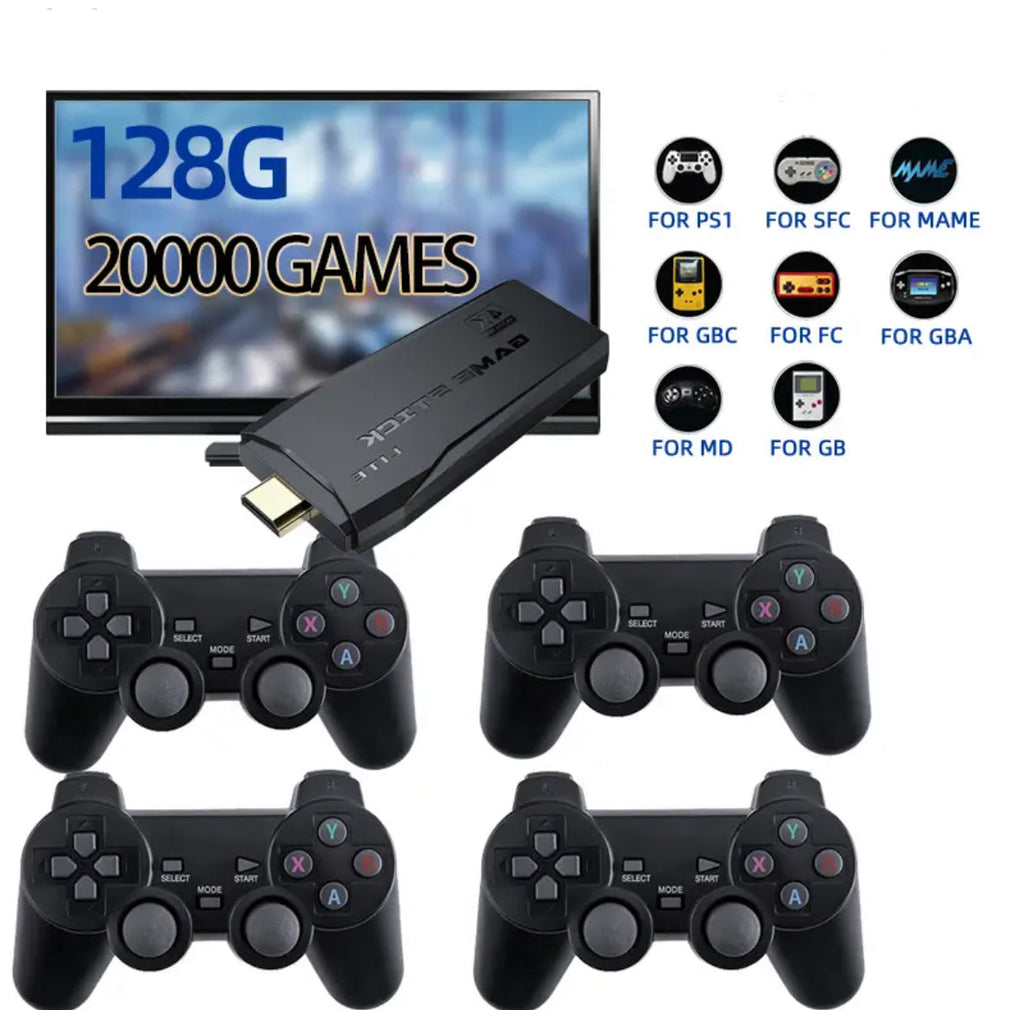Retro Gaming Konsole | 4K UHD Spielkonsole mit HDMI und Kabellosem Controller | Perfekte Unterhaltung für 2-4 Spieler 5