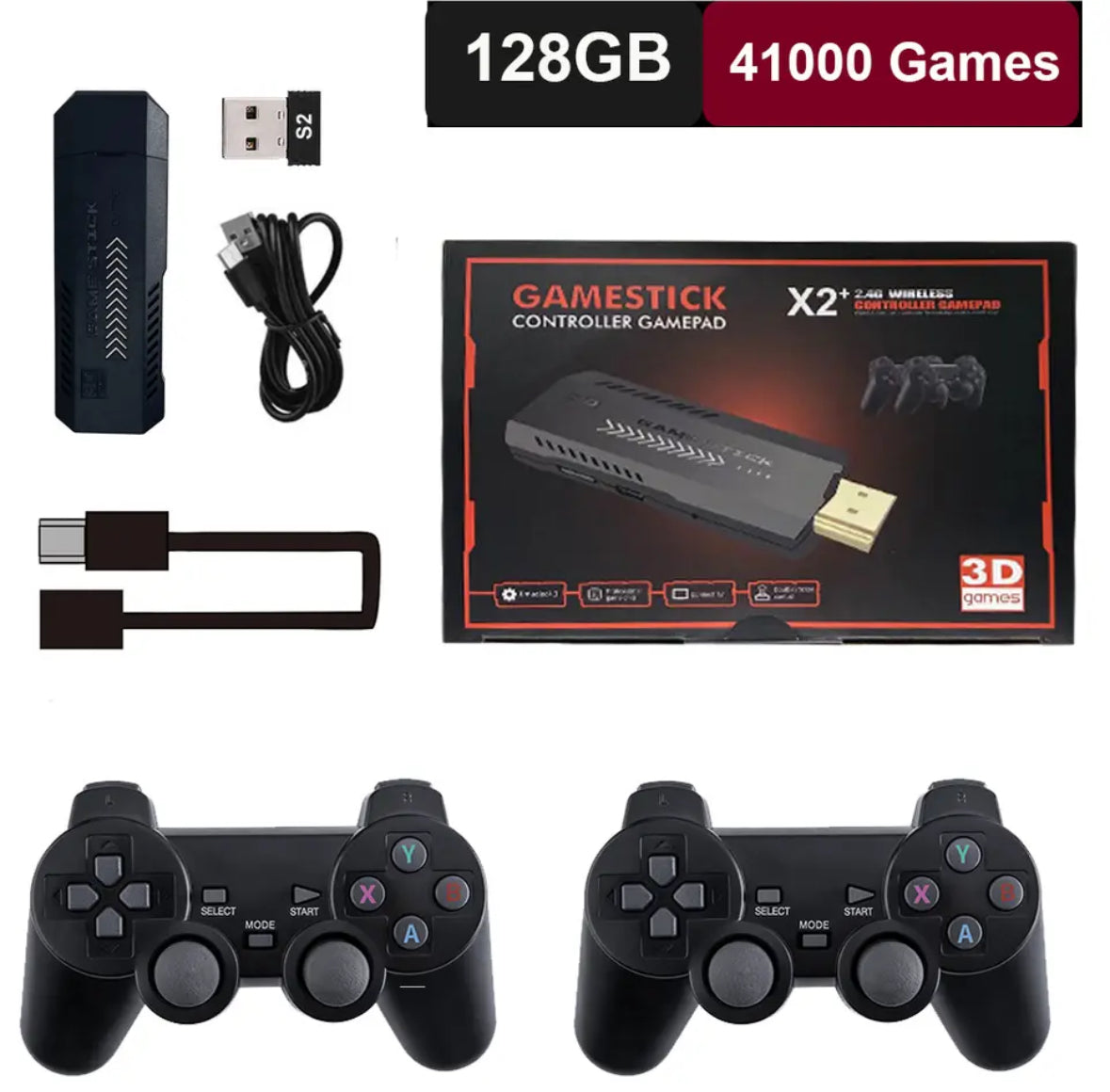 Retro Gaming Konsole | 4K UHD Spielkonsole mit HDMI und Kabellosem Controller | Perfekte Unterhaltung für 2-4 Spieler 8