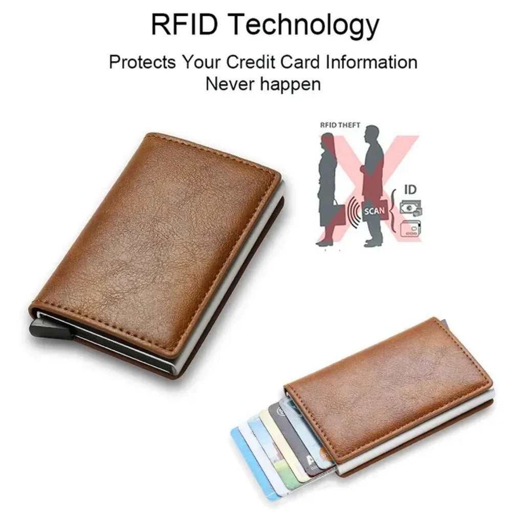 Anti-Diebstahl-RFID Cardholder Brieftasche| RFID-Cardholder mit Platz für 7 Karten | Kompaktes Design für optimalen Schutz unterwegs