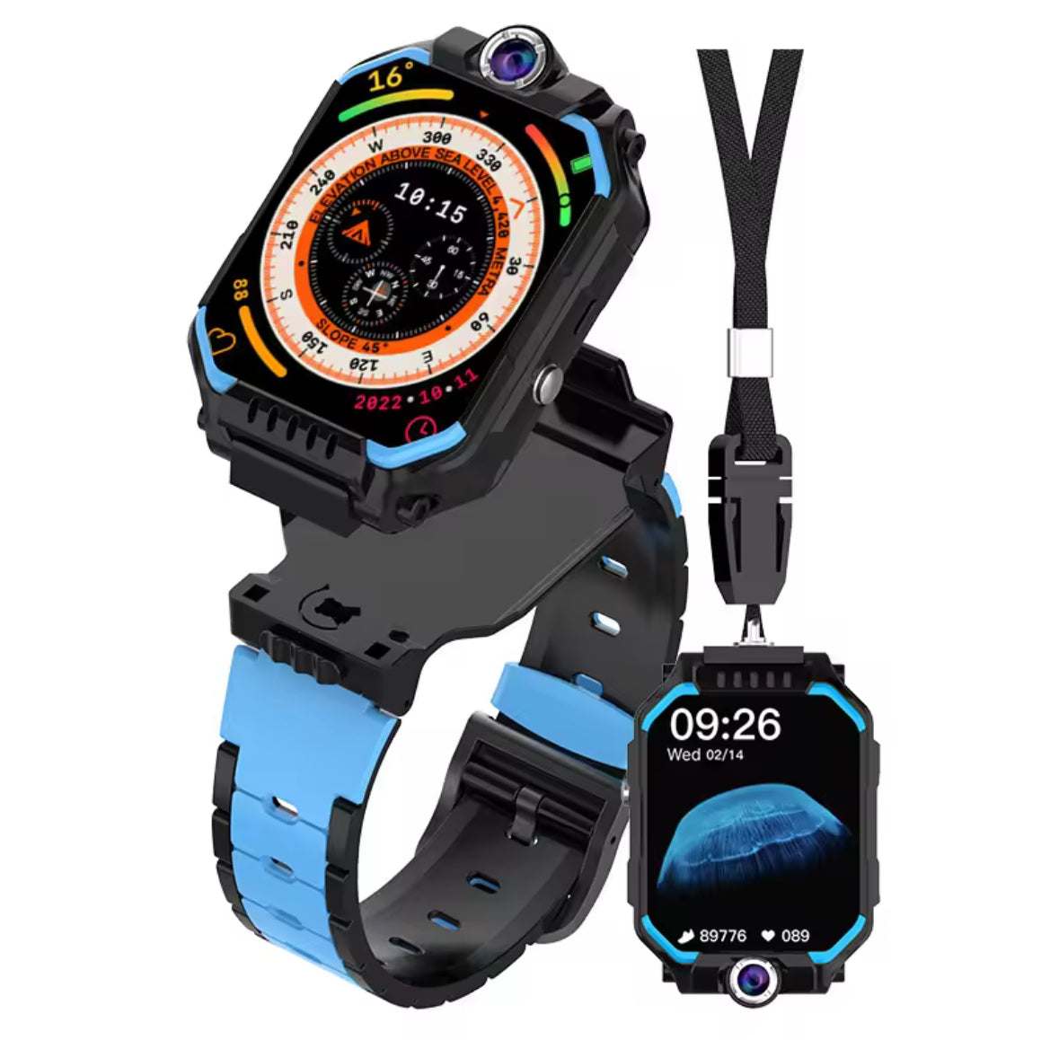 Sicherheits Smartwatch für Kinder mit GPS-Tracking & SOS-Funktion | Multifunktionale Uhr für Sicherheit und Kommunikation 0