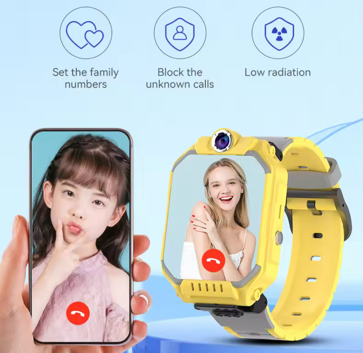 Sicherheits Smartwatch für Kinder mit GPS-Tracking & SOS-Funktion | Multifunktionale Uhr für Sicherheit und Kommunikation 2