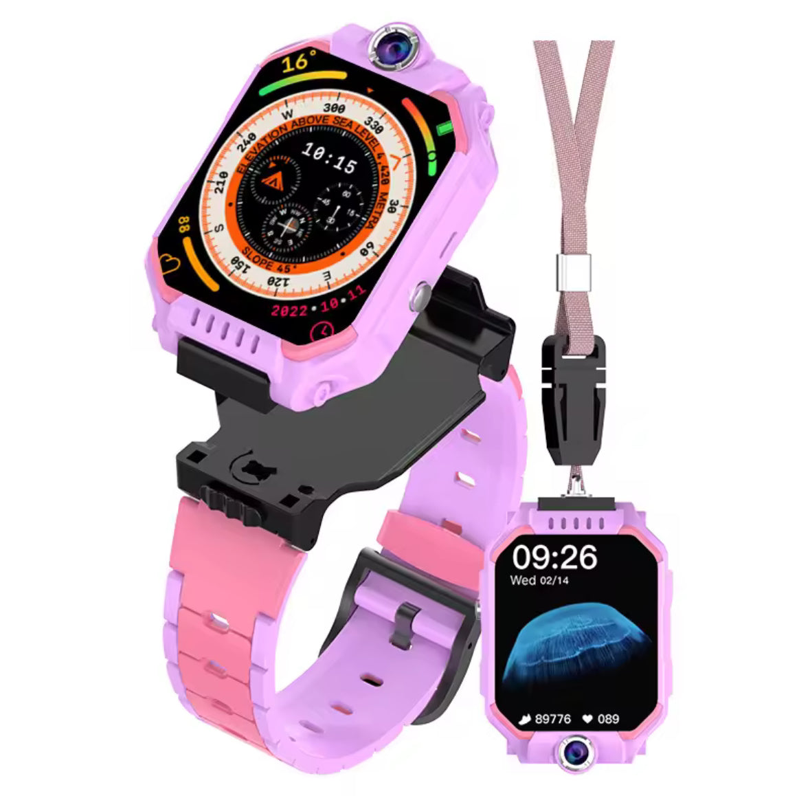 Sicherheits Smartwatch für Kinder mit GPS-Tracking & SOS-Funktion | Multifunktionale Uhr für Sicherheit und Kommunikation 6