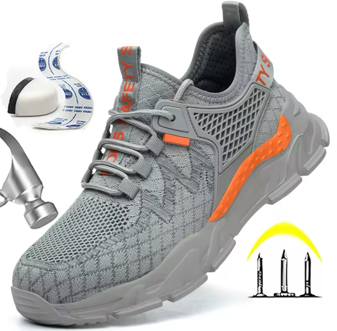 Sicherheits Sneaker | Arbeits Sneaker mit Stahlkappe & rutschfester Sohle | Komfortabel und robust für sicheren Halt 1