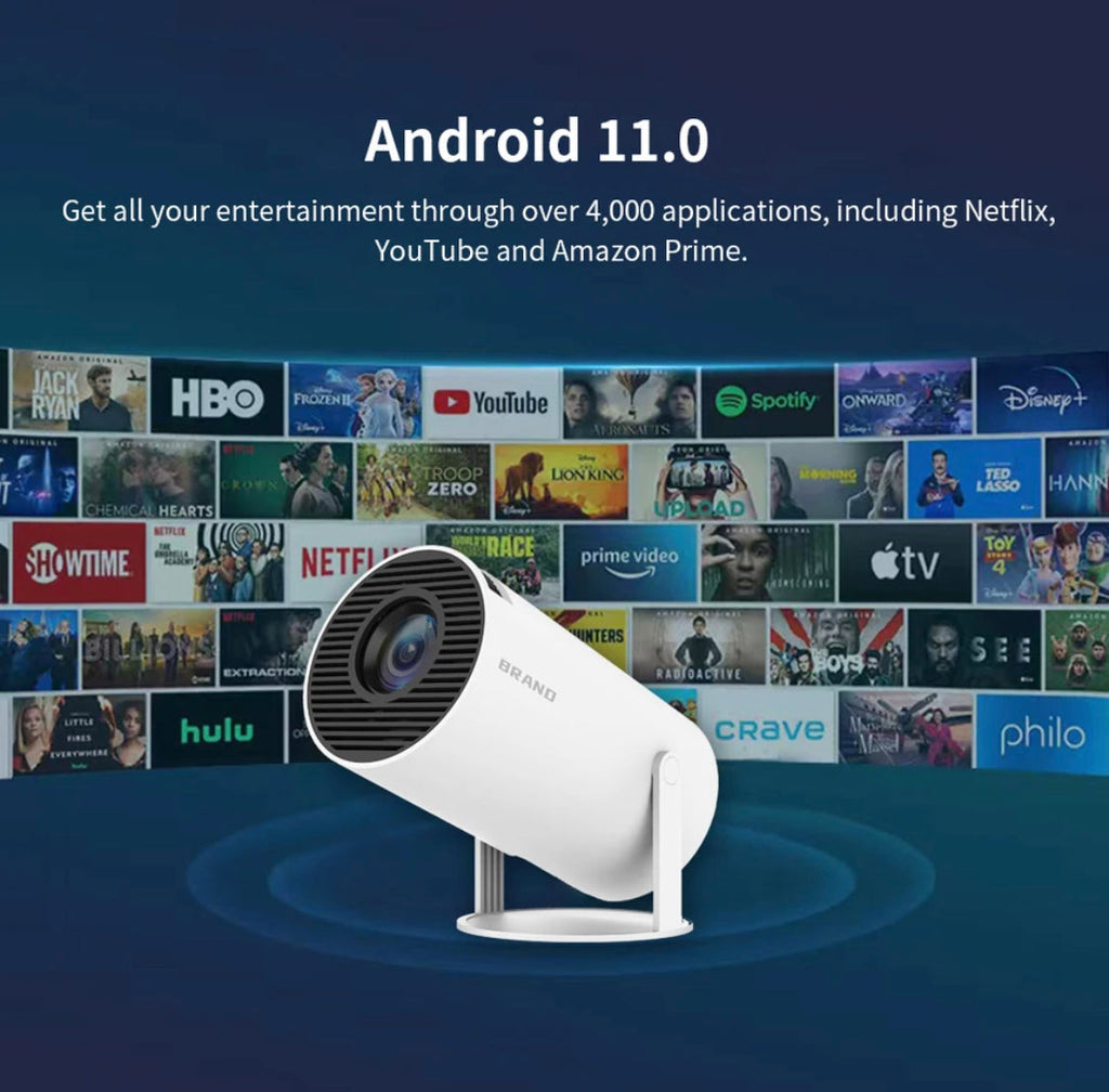 Smart HD Projektor | Mini Beamer mit Android 11.0 & automatischer Schiefenkorrektur | Perfekte Bildqualität für das Heimkino 5
