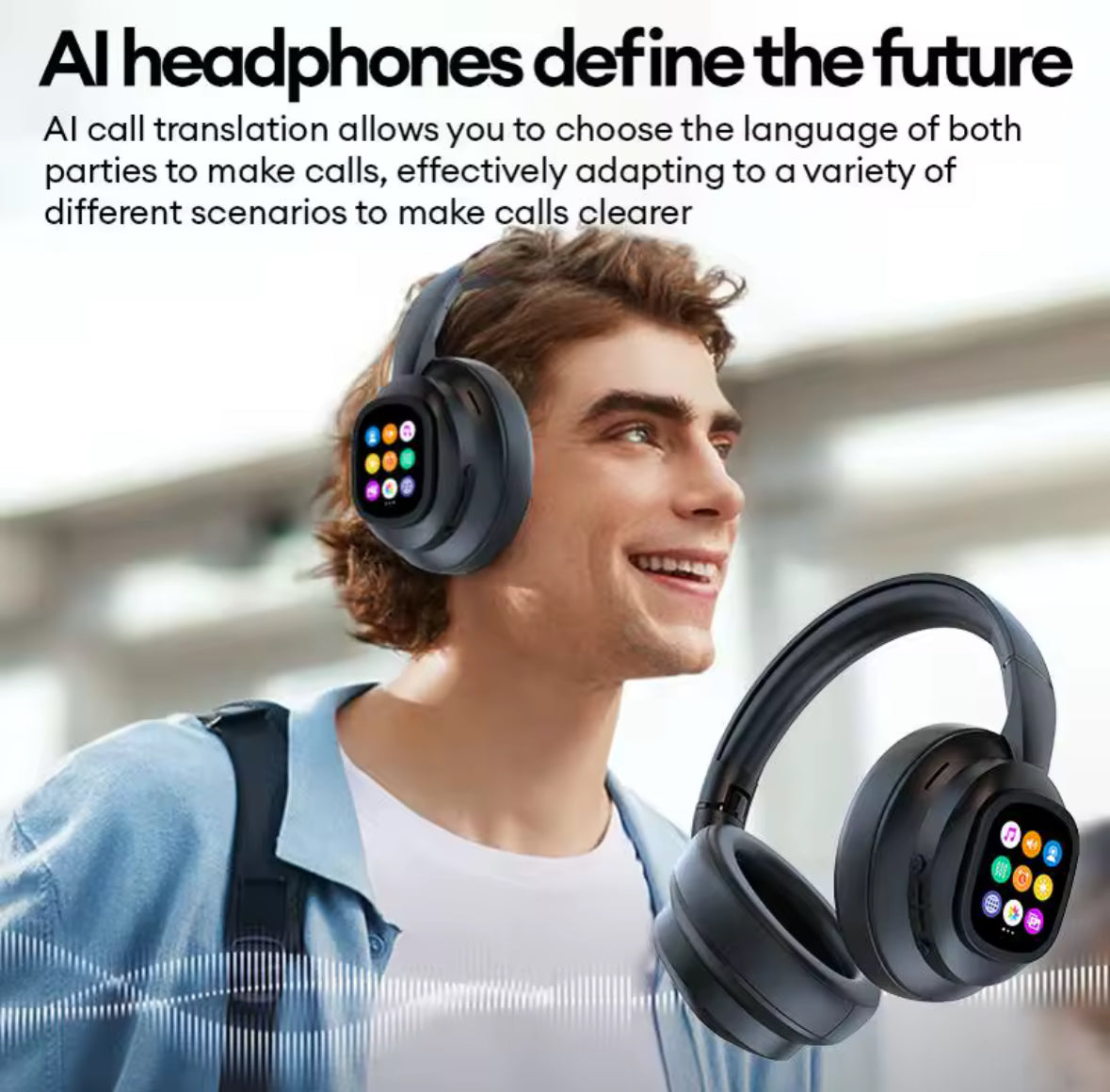 Smart Kopfhörer | Touch gesteuerte Over-Ear Kopfhörer mit Noise Cancelling | 35 Stunden Laufzeit für ununterbrochenen Musikgenuss 3