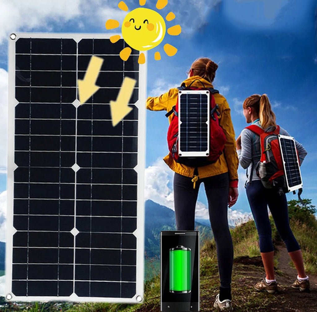 Solar Ladegerät | Solarpanel für mobile Geräte mit direkter Sonnenenergie | Ideal für Camping und Wandern 2