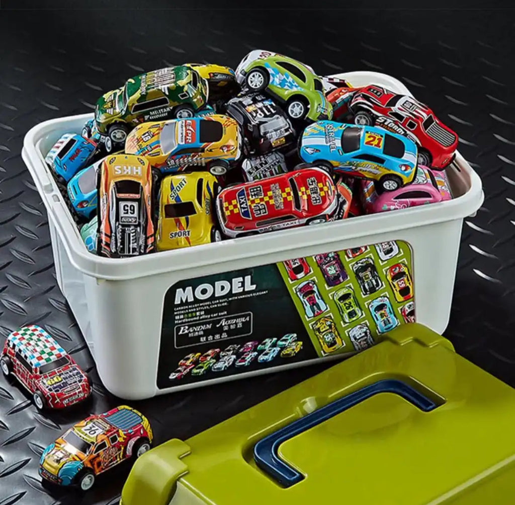 Spielzeug-Auto Kiste | XXL Aufbewahrung für 20-50 Autos | Robuste Box für endlosen Spielspaß 1