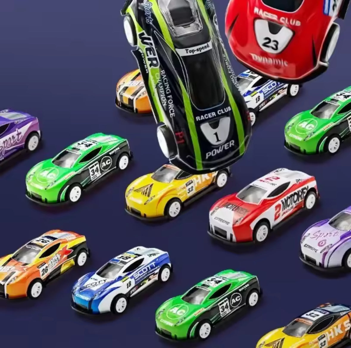 Spielzeug-Auto Transporter Lastwagen | Robuster XL Lastwagen mit 6 Spielautos | Perfekt für kreatives Rollenspiel 3