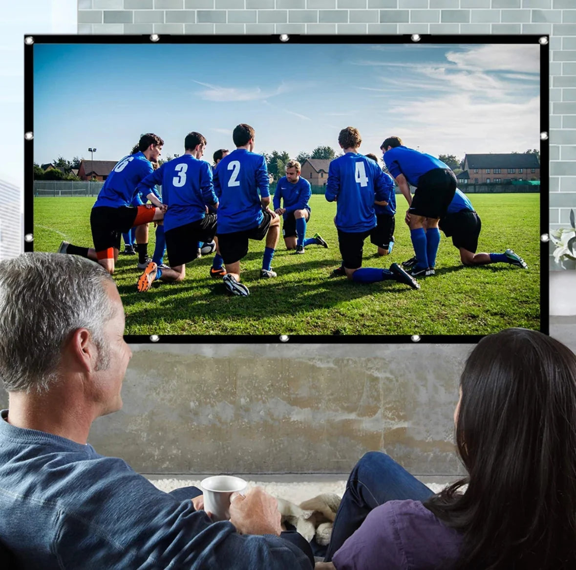 UHD Heimkino Leinwand für Beamer | HD Beamer Leinwand mit Einfachem Aufbau | Ideal für Filme und Gaming