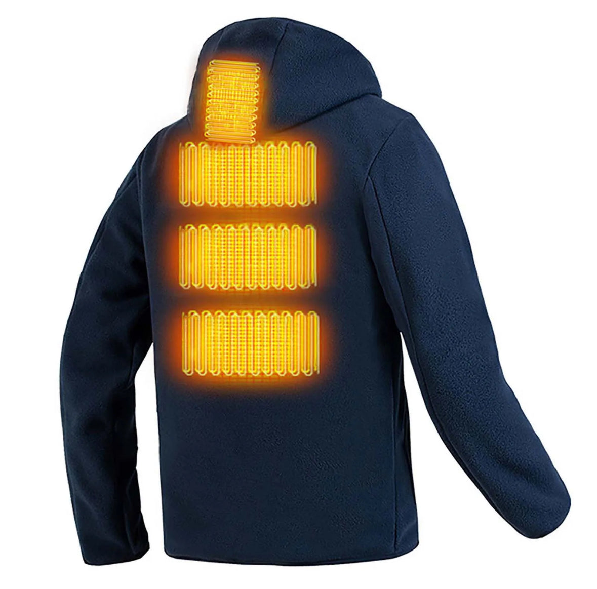 Beheizbarer Wärme Fleece Hoodie | USB beheizbar mit 3 Wärmestufen | Bequemer Unisex Pullover für optimale Wärmeisolierung